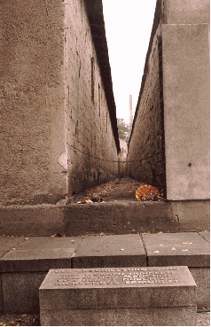 THE ALLEY OF DEATH AT RAVENSBRUCK CONCENTRATION CAMP
